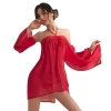 Erotic lingerie, red, sexy, see-through, tulle, Hanfu, nightgown, Queen's set Item Picture